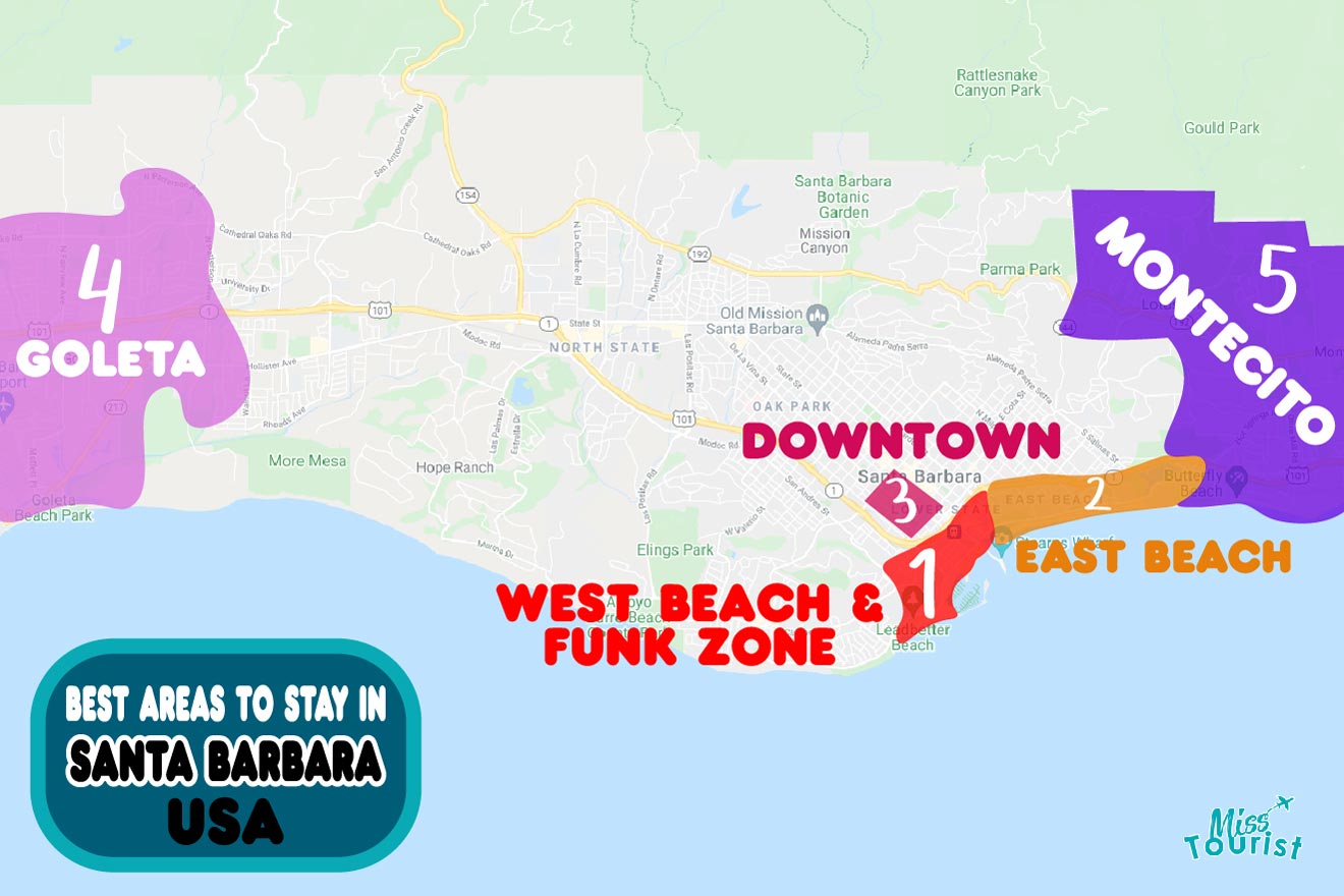 Santa Barbara best places to stay MAP 01