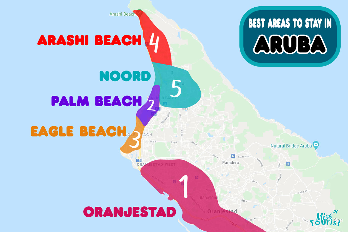 Where to Stay in Aruba MAP