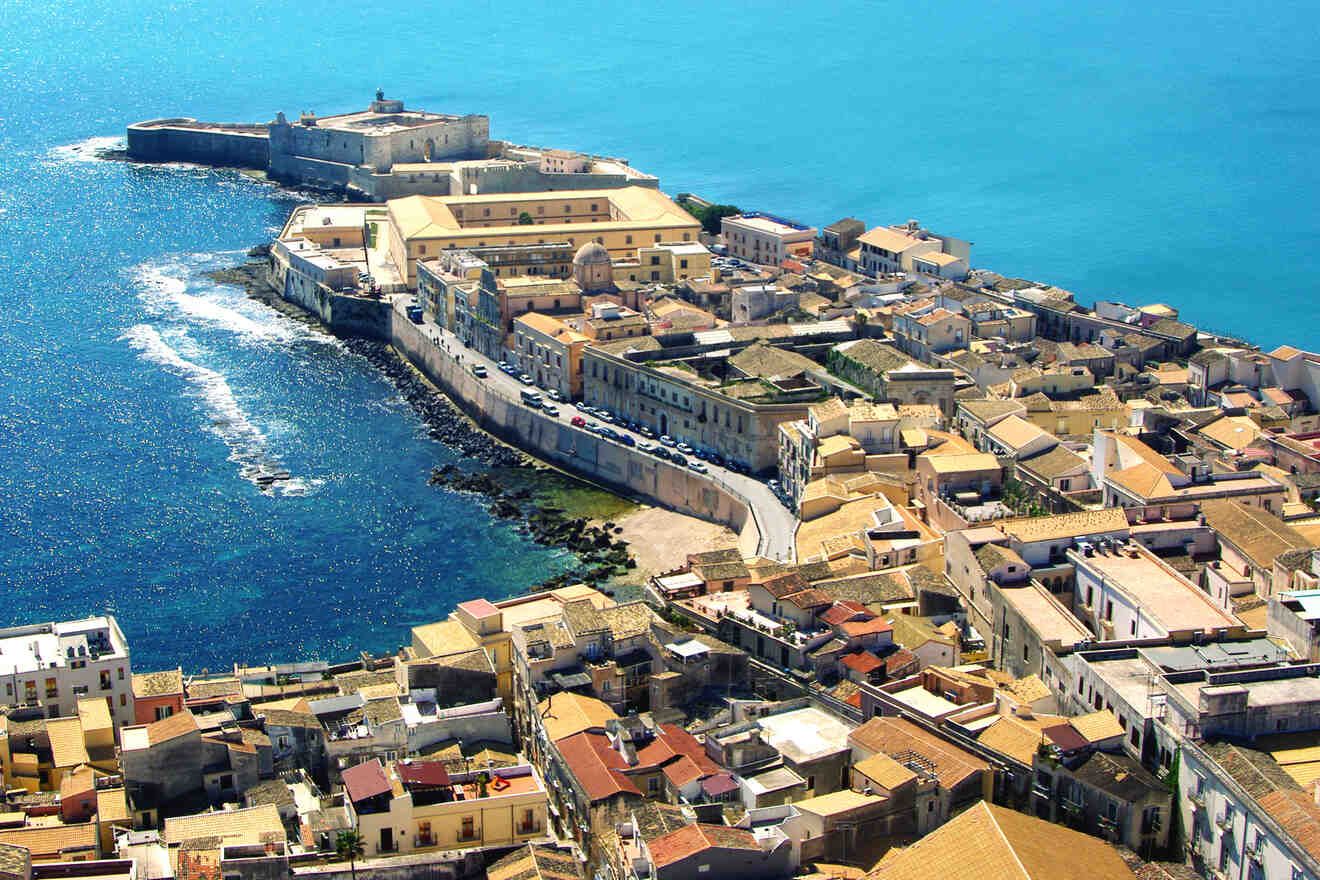 An aerial view of Siracuse, Sicily.