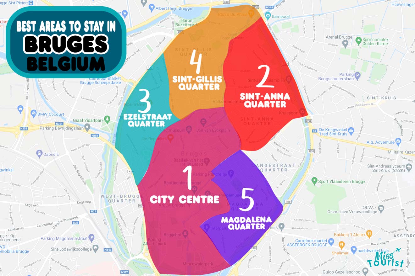 bruges tourist attractions map