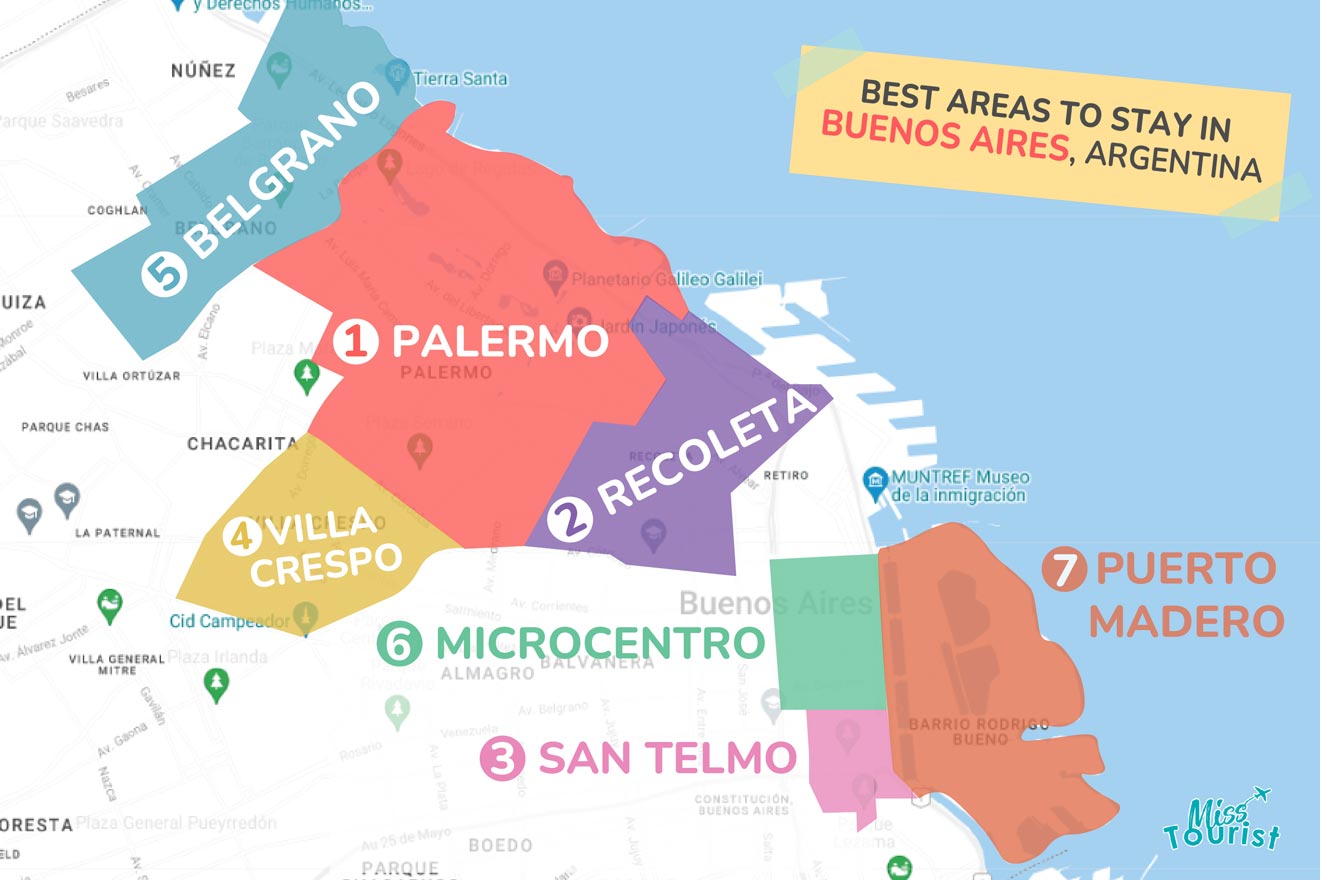 Where to Stay in Buenos Aires MAP