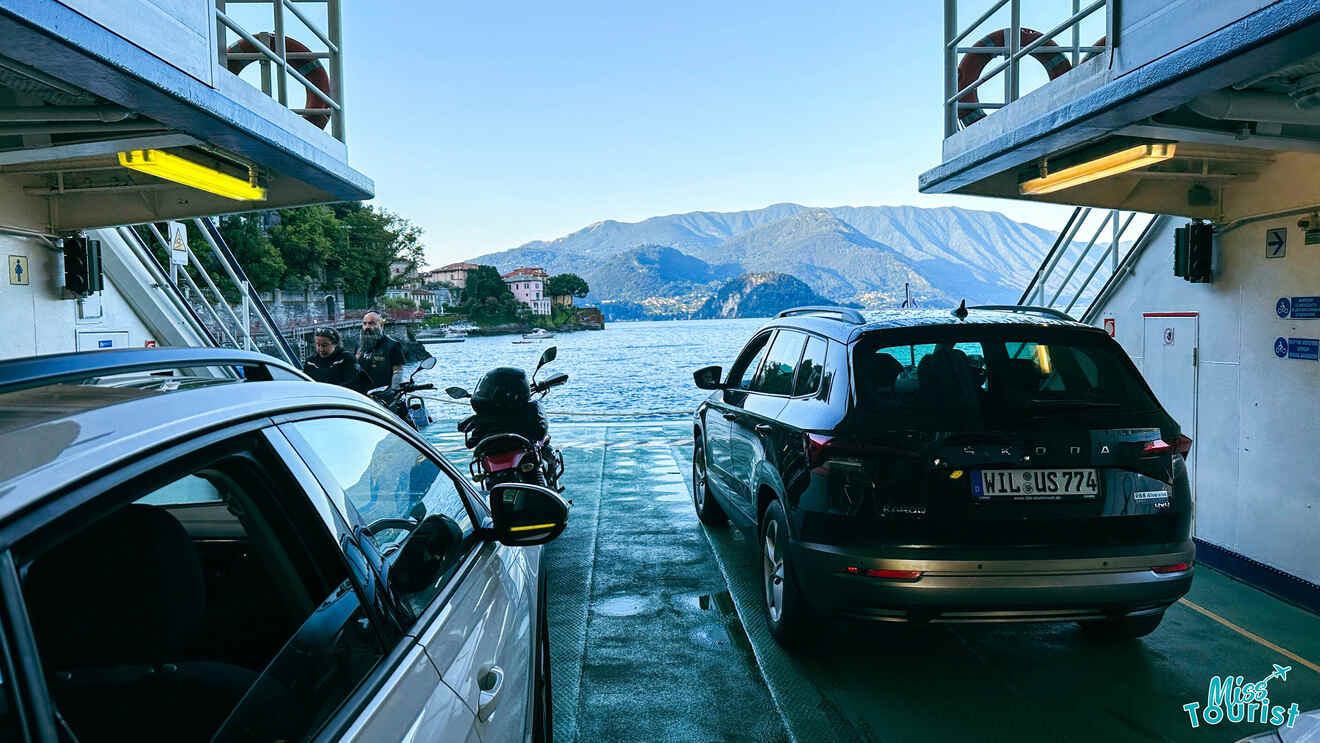 cars on a ferry