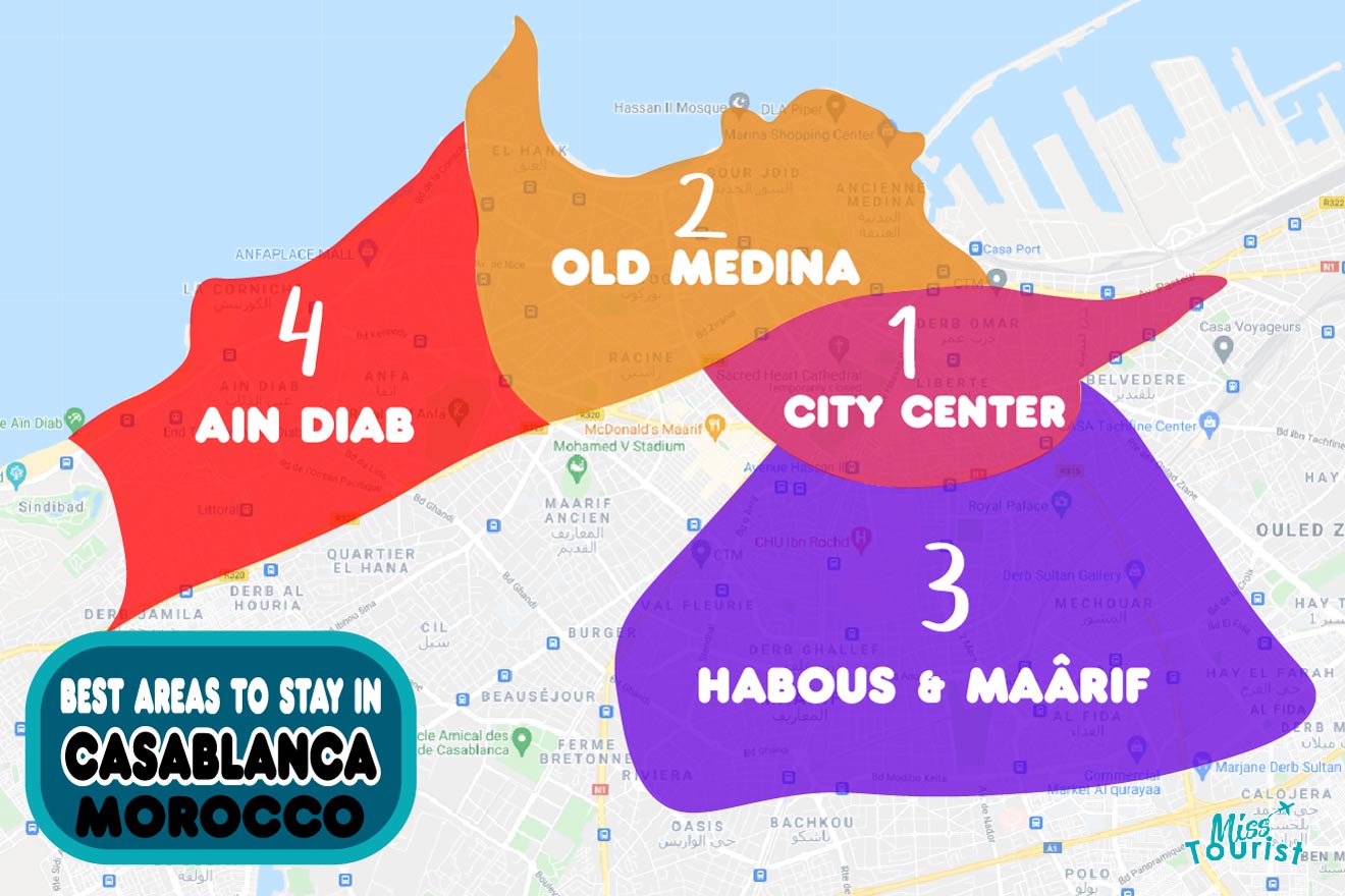 Casablanca MAP of best neighborhoods 1 1