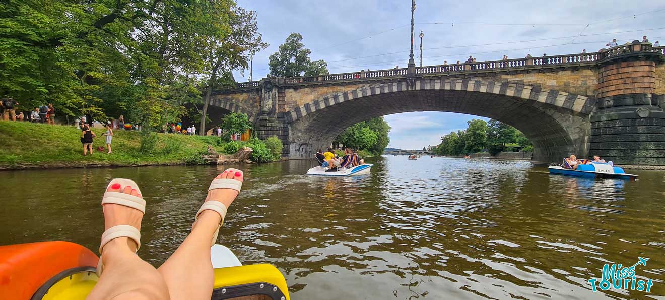 12 take a paddle boat in prague