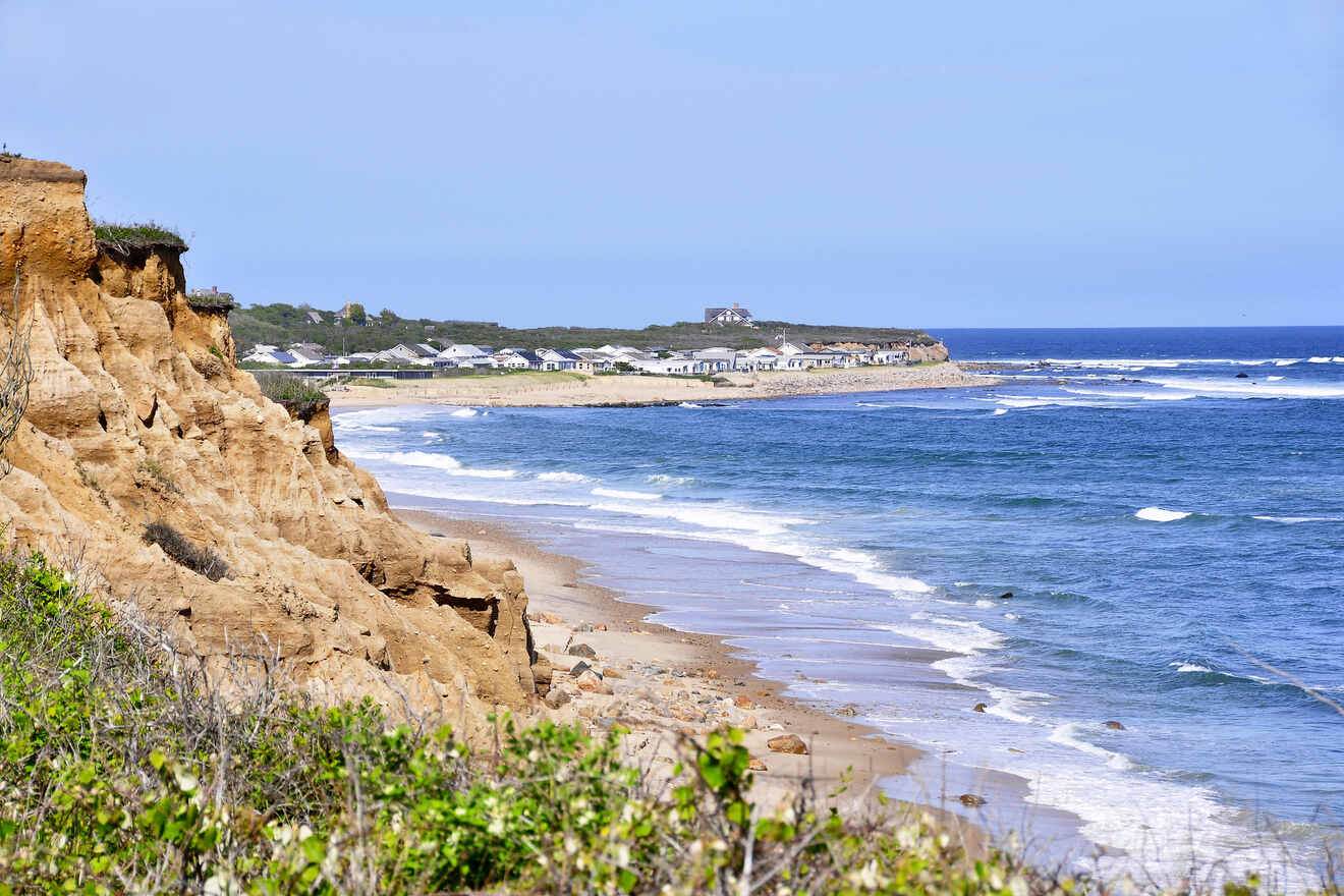 beach with a cliff