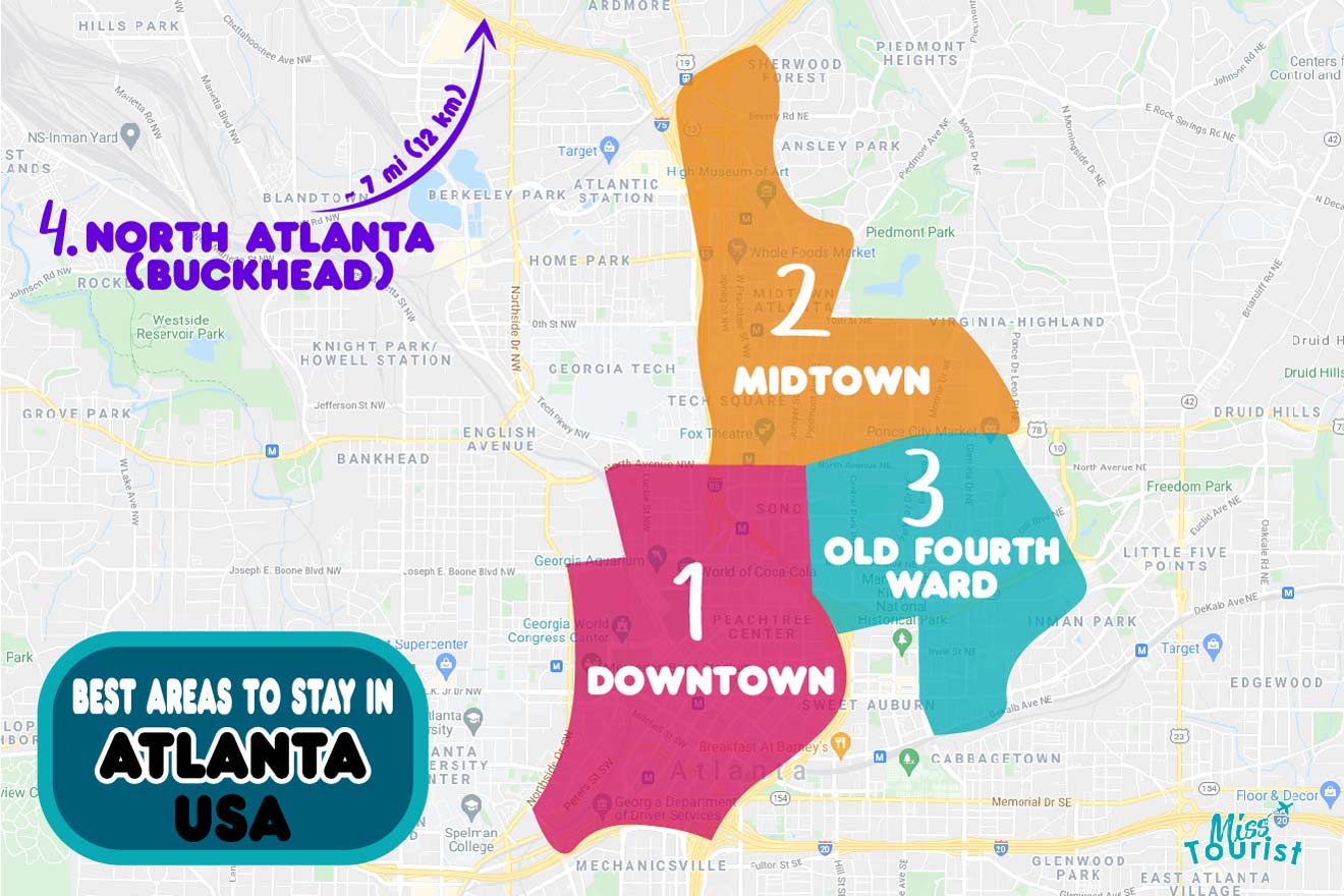 Where to Stay in Atlanta ️ Top 4 Areas & Hotels