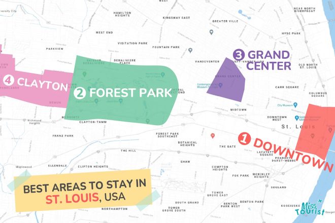 4 AMAZING Areas - Where to Stay in St Louis, Missouri