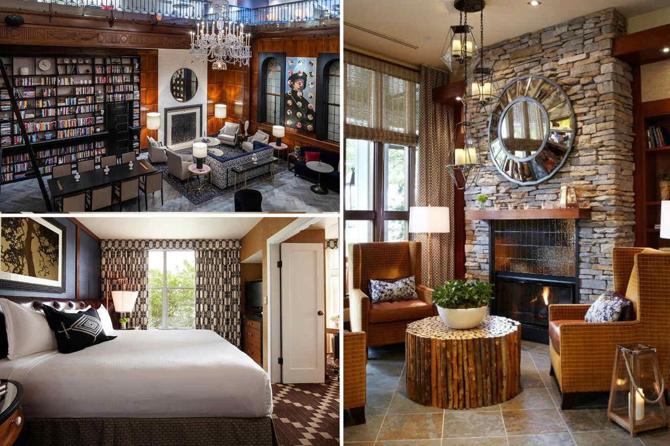 a collage of boutique hotels portland
