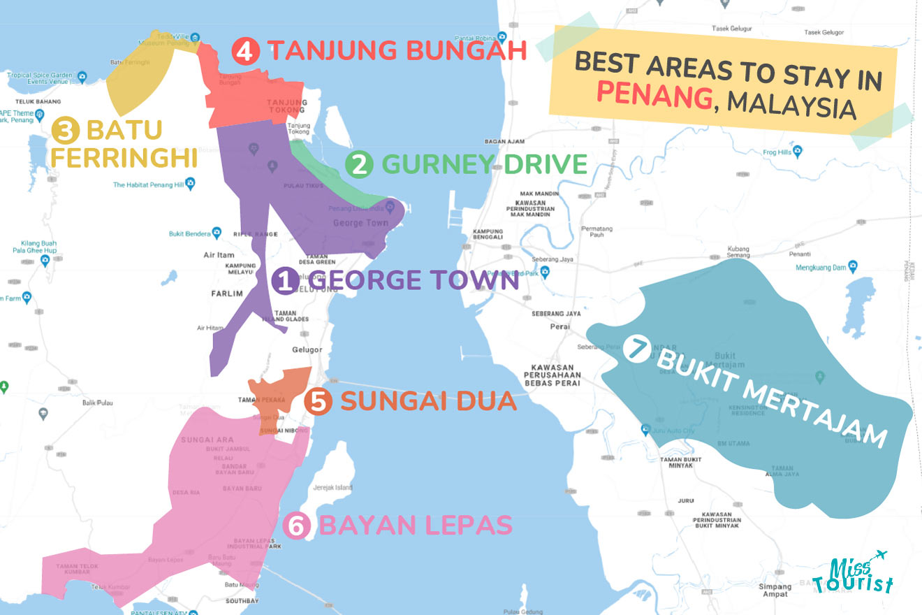 7 Places Where to Stay in Penang → Best Areas+Hotels