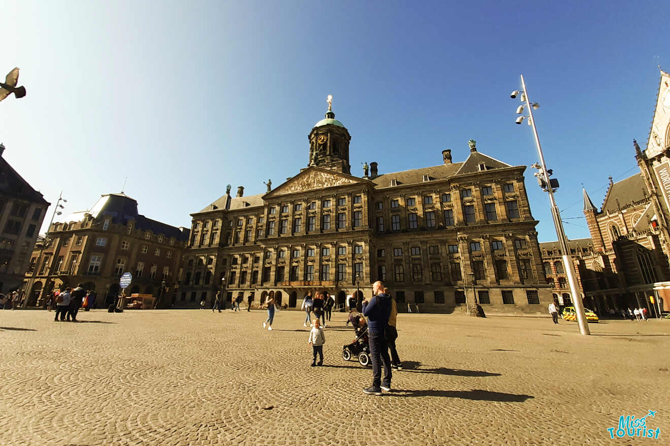 a view of the royal palace, on the best things to do in Amsterdam