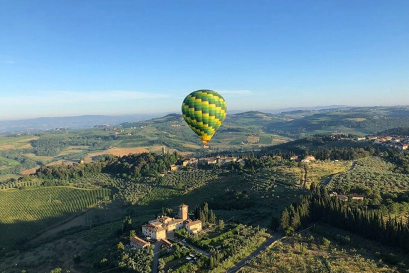 5 hot air balloon ride in the Tuscany