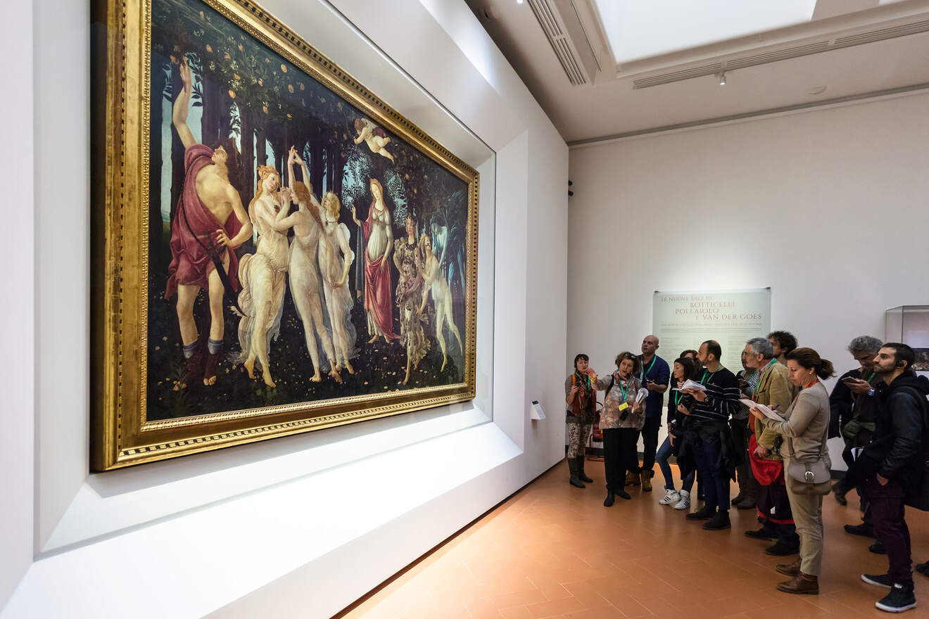 1.2 guided group tour of Uffizi Gallery