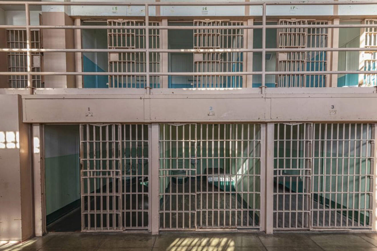 prison cells in Alcatraz Island