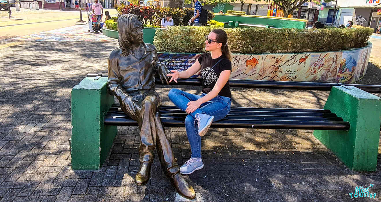 John Lennon in Plaza Artigas faq about San Jose Costa Rica