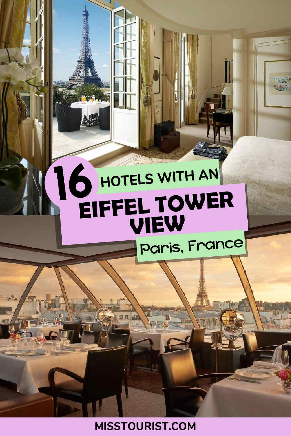 Paris hotel with Eiffel Tower view PIN 1