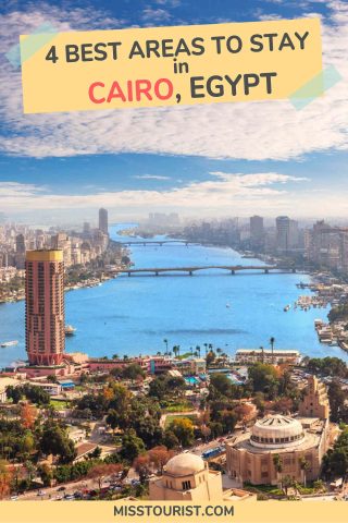 Aerial view of Cairo with the text 