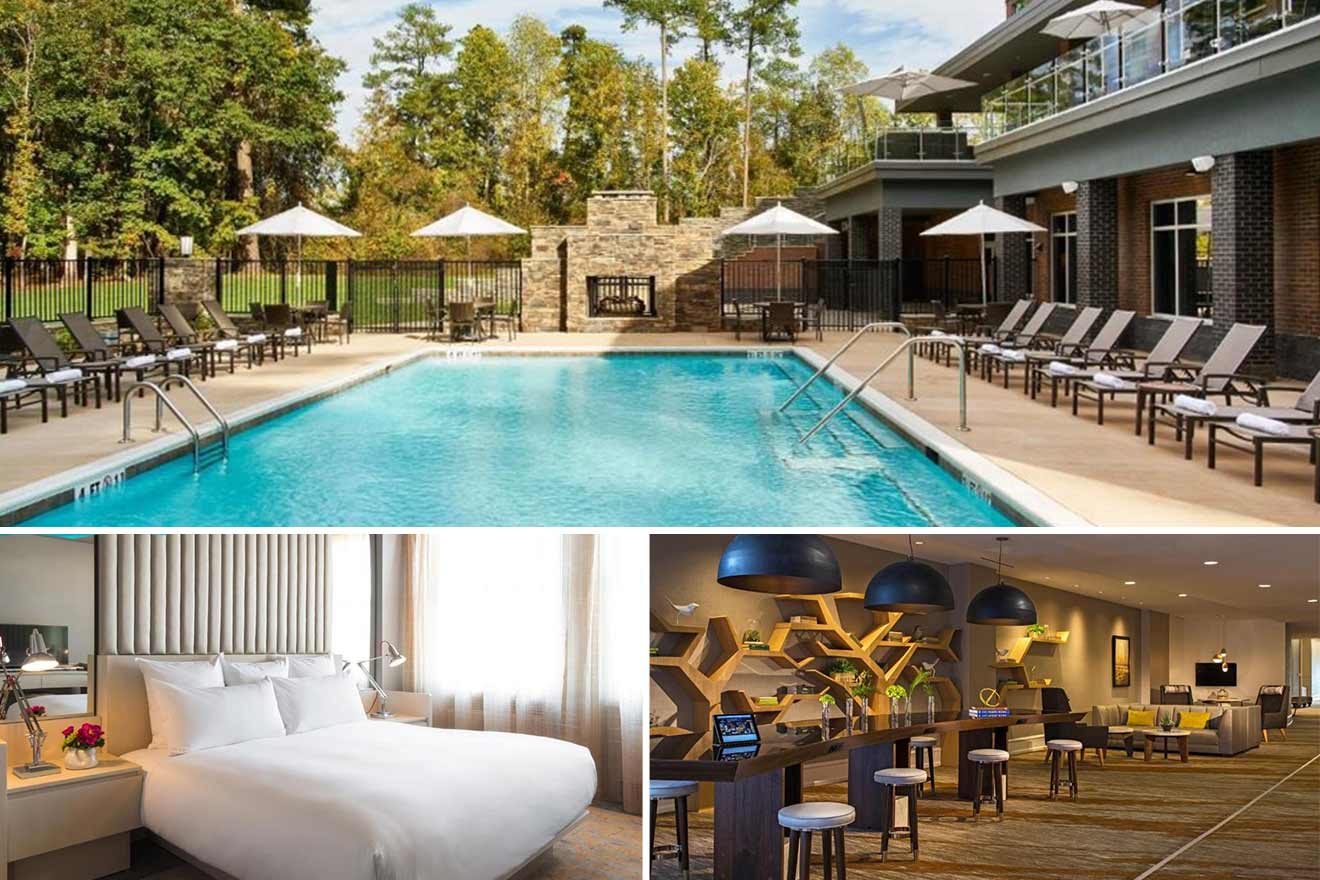 1 2 hotels with free parking and Free cancellation Raleigh