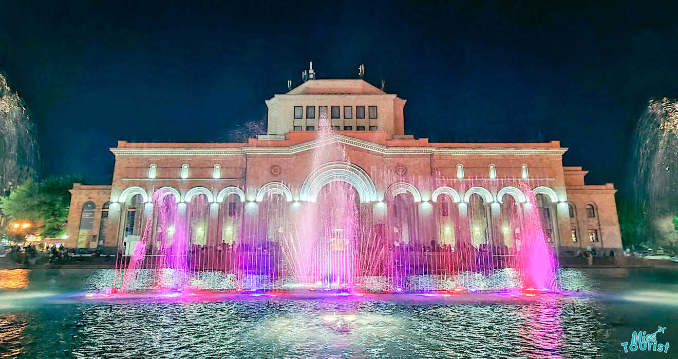 1.1 fountain show on Republic Square in Yerevan