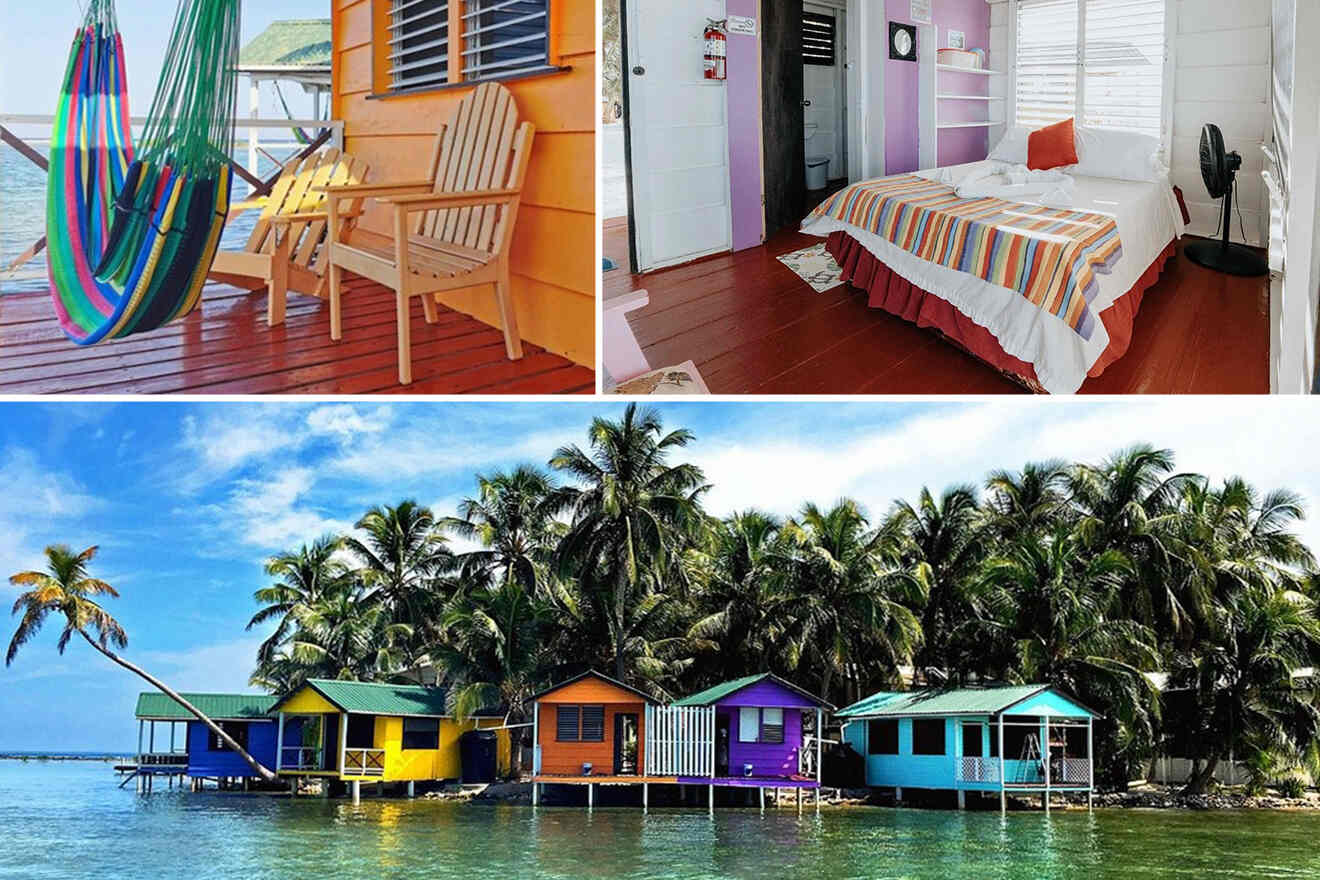 8 eco resort with colorful overwater cabanas