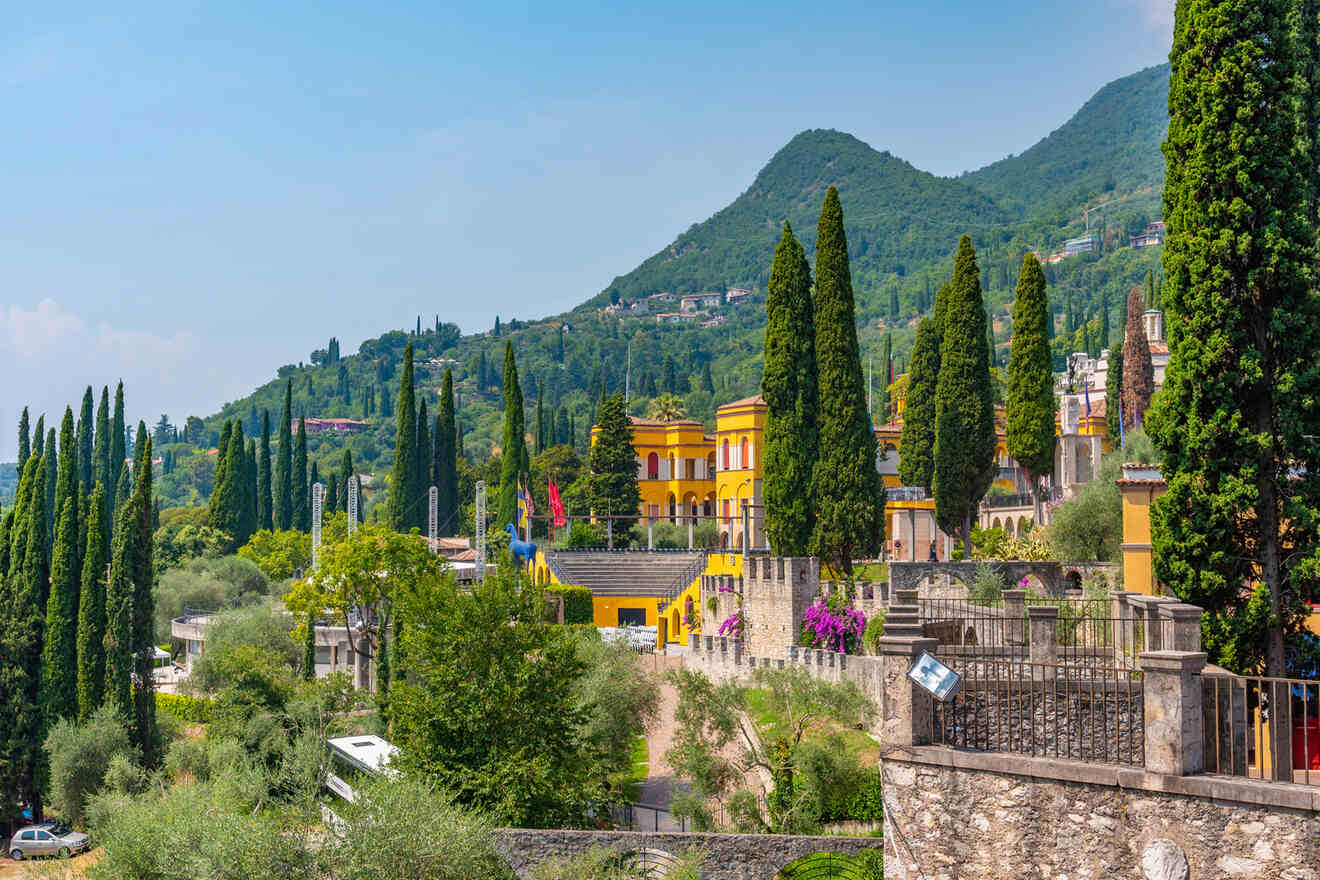 Vittoriale degli italiani palace at Gardone Riviera in Italy