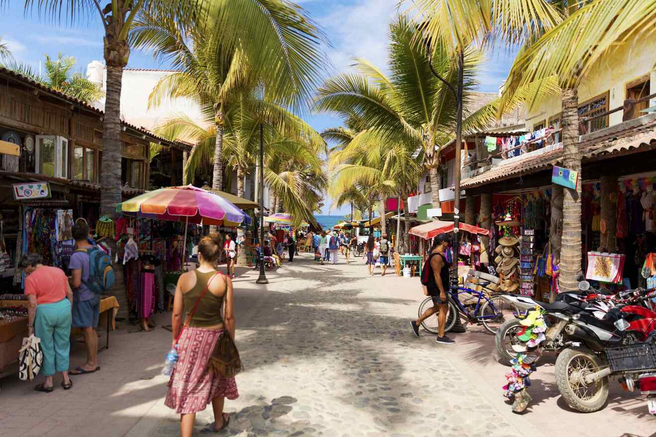 Colorful street of Sayulita