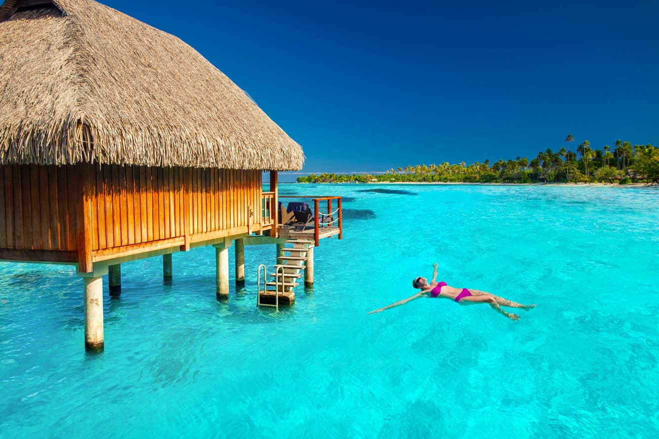 Over the water bungalows Caribbean