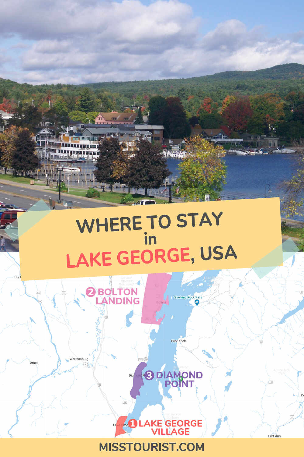 Where to stay in Lake George pin 1
