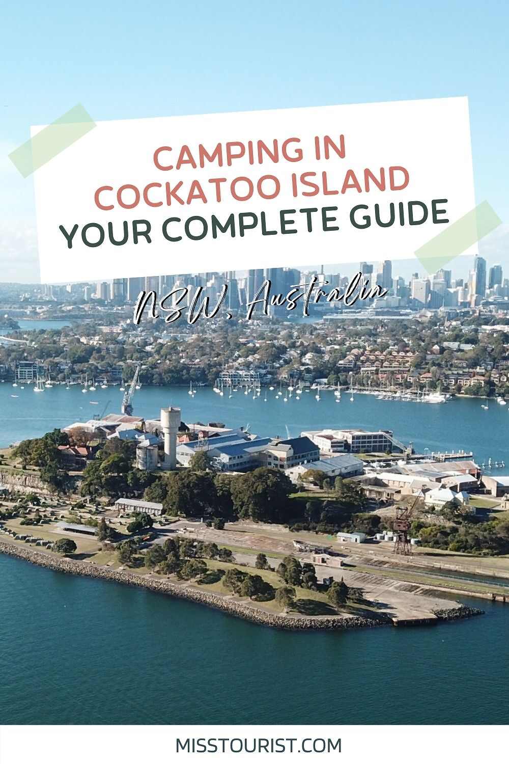 guide to cockatoo island camping pin 1