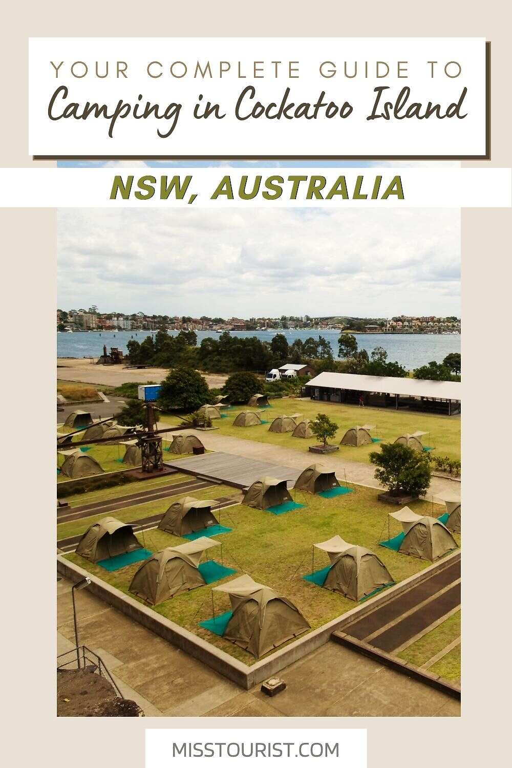 guide to cockatoo island camping pin 2