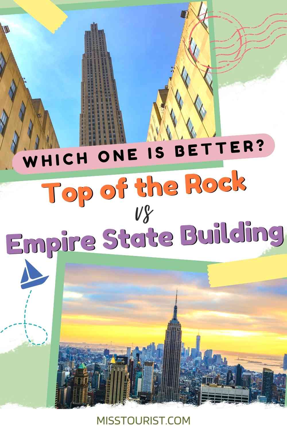 Top of the Rock vs Empire State Building pin 1
