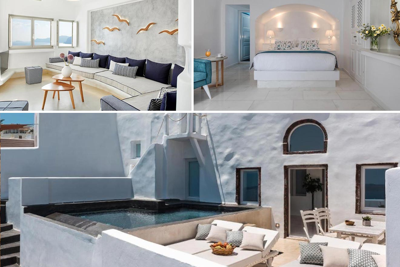 2 1 luxury suites with their own private pool Santorini