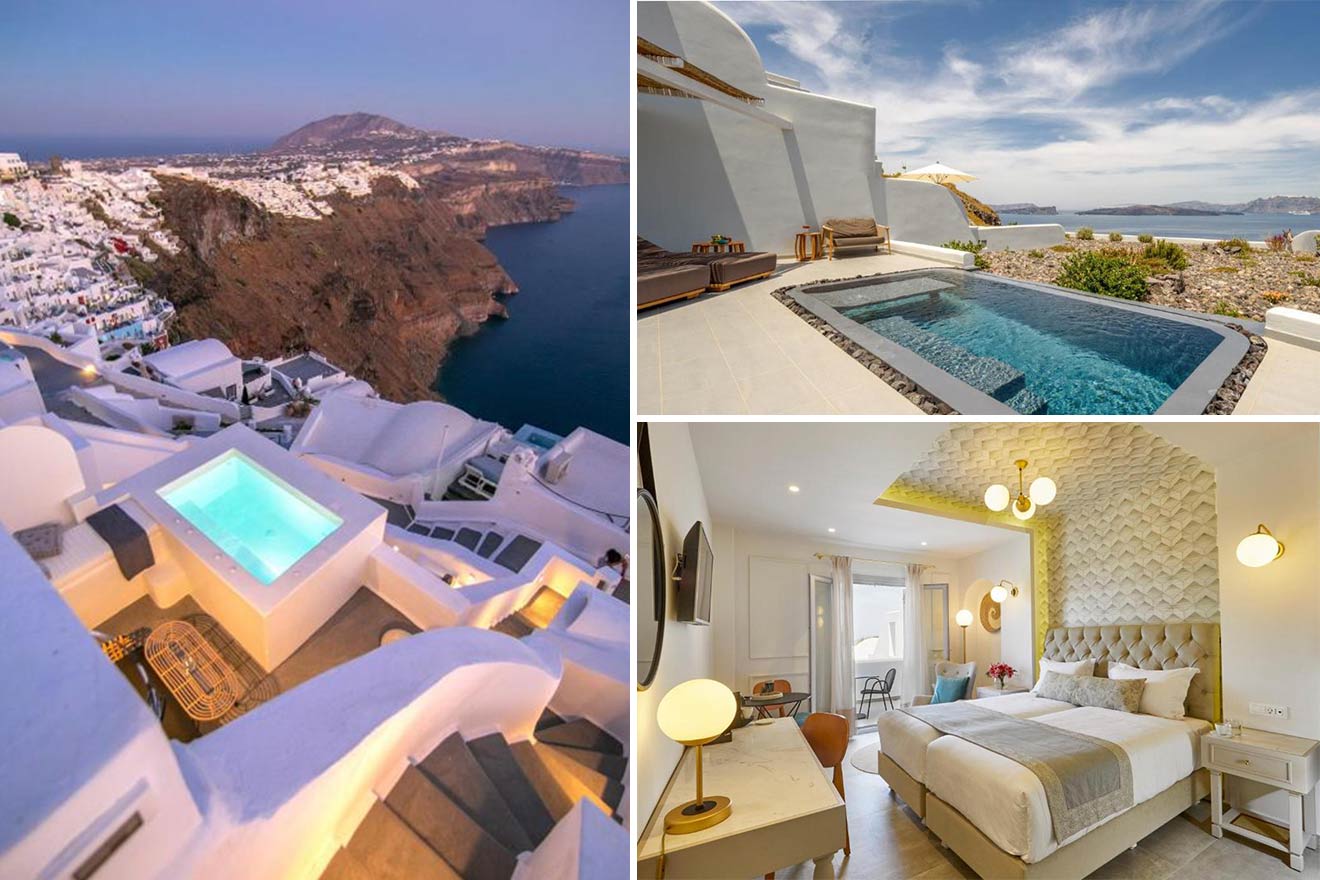 3 1 cave suites with a heated hot tub Santorini