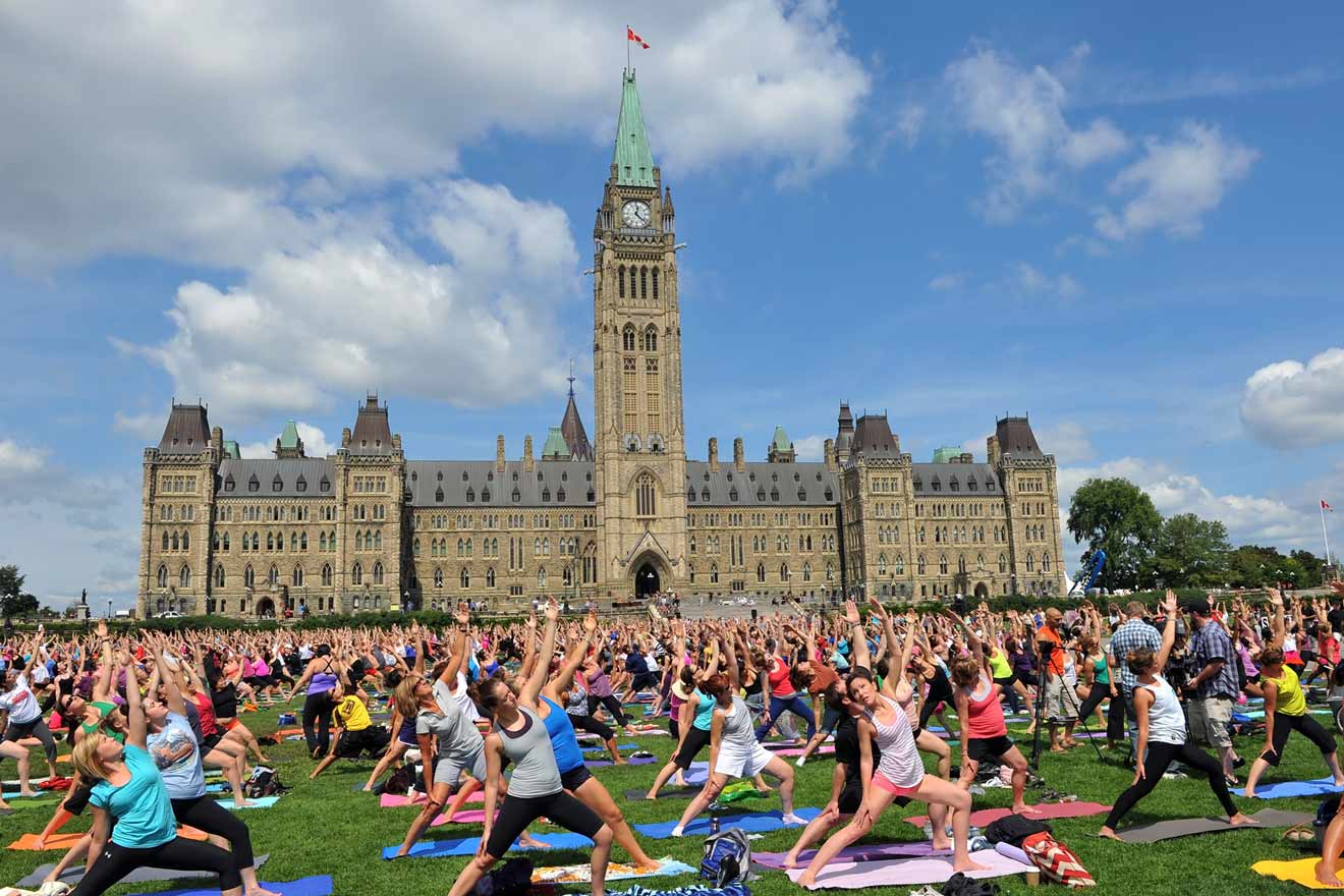 Yoga lovers celebrate 10 years of Parliament Hill Yoga