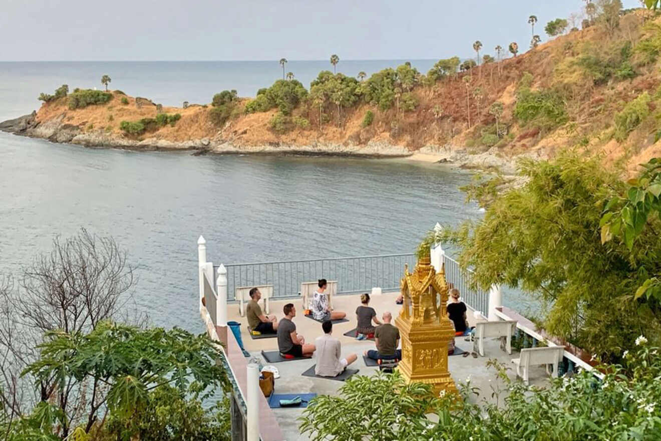 2 Phuket Meditation Retreats People Meditating above the Sea at Promthep Cape