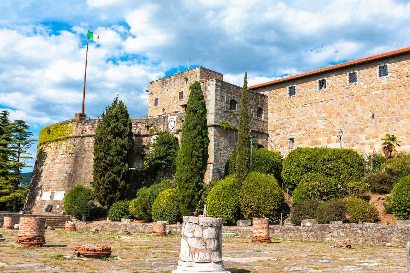 2 views from Castello di San Giusto