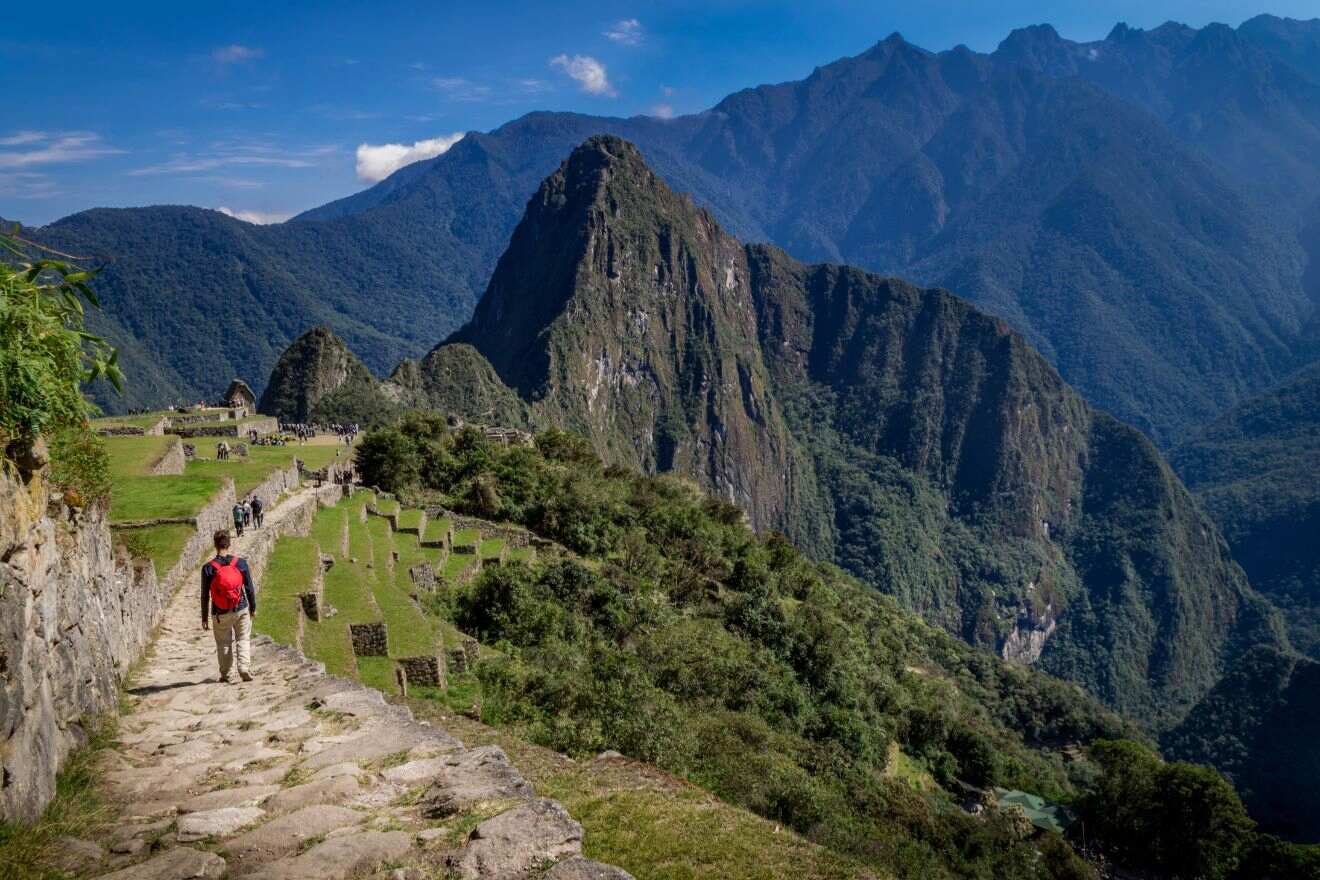 Man hiking on the Inca Trail
