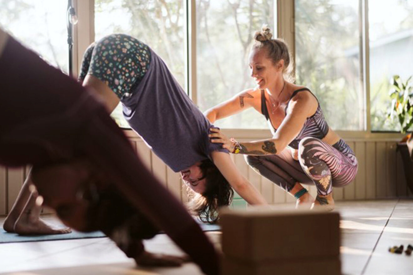 people doing yoga