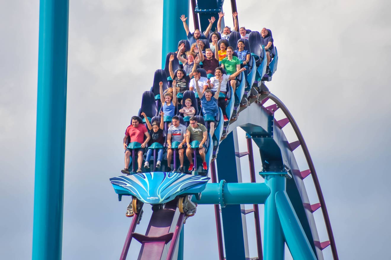 Firefighters rescue people stuck on SeaWorld rollercoaster