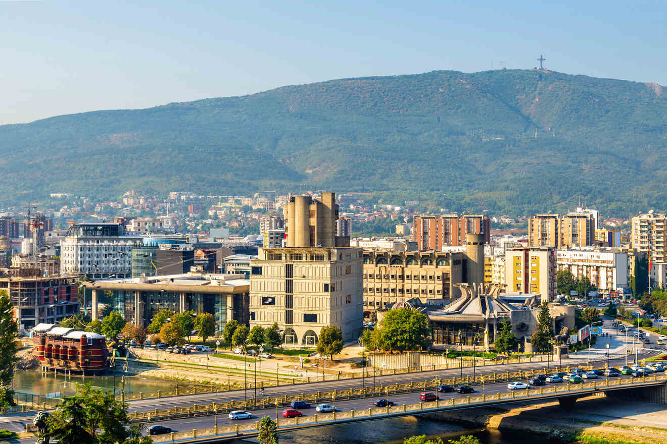 6 city skyline Skopji from Kale Fortress