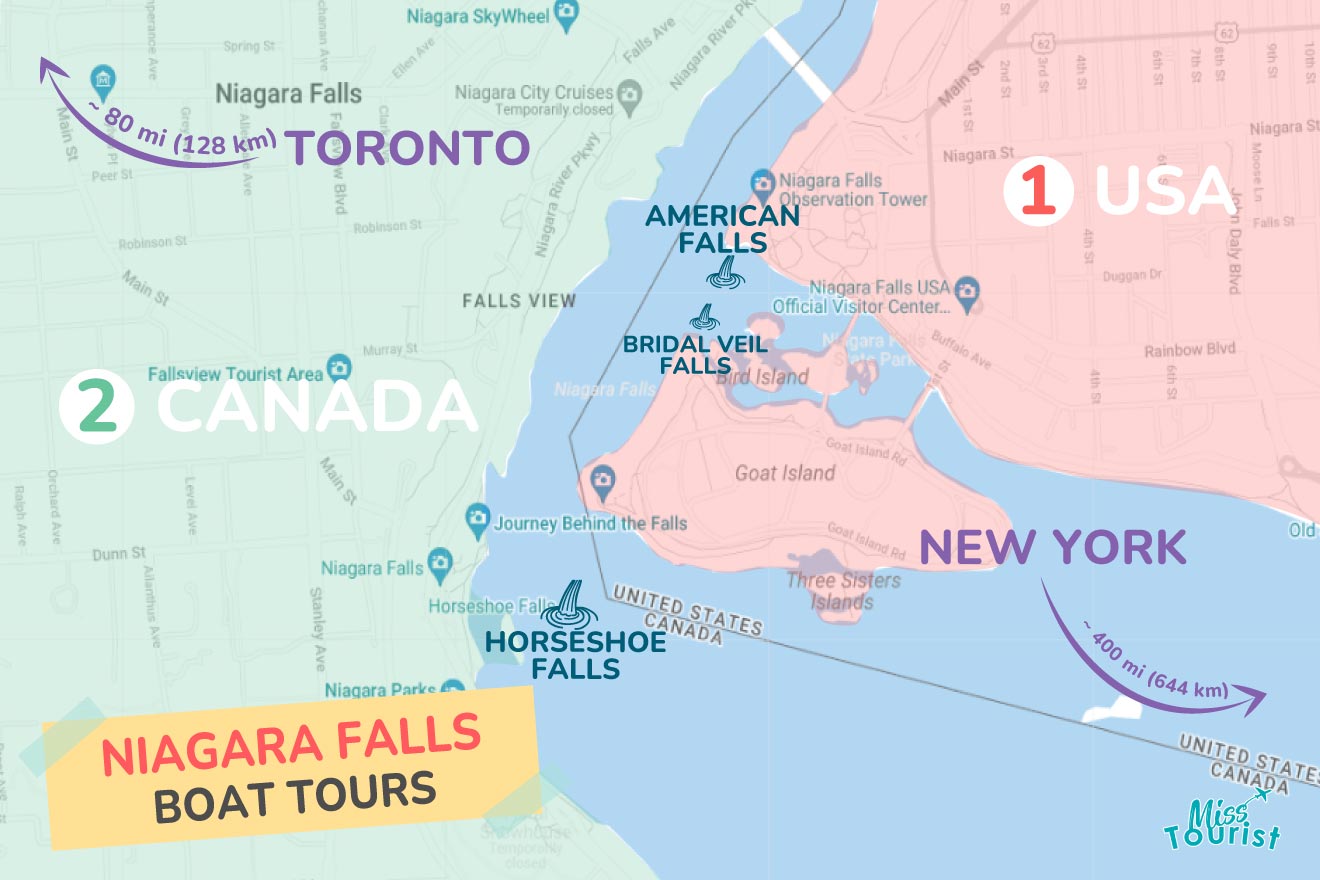 Niagara Falls Boat Tours MAP