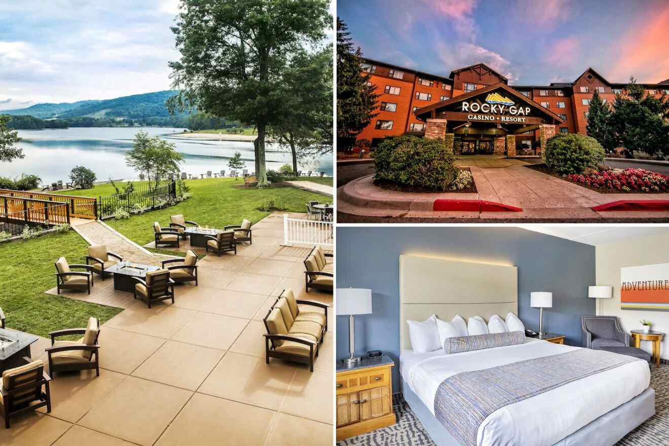 Rocky Gap Casino Resort on Lake Habeeb in western Maryland, with golf and a casino