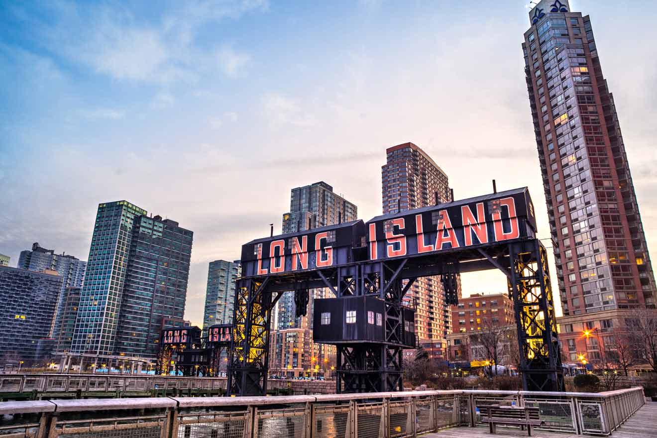Long Island sign in the city