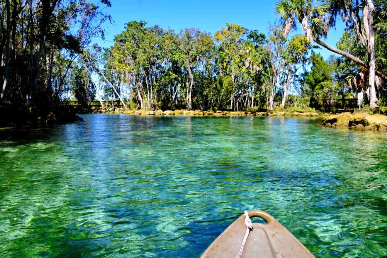 kayaking at three sisters springs