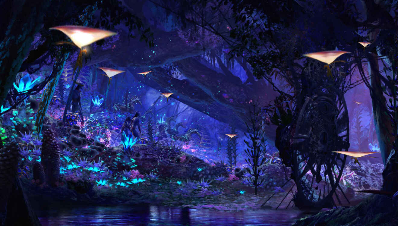 bioluminescent rainforest at Animal Kingdom