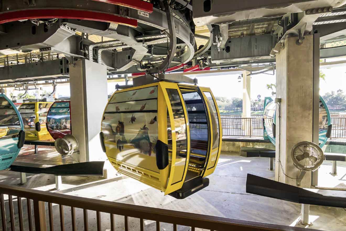 skyliner gondolas at Disney