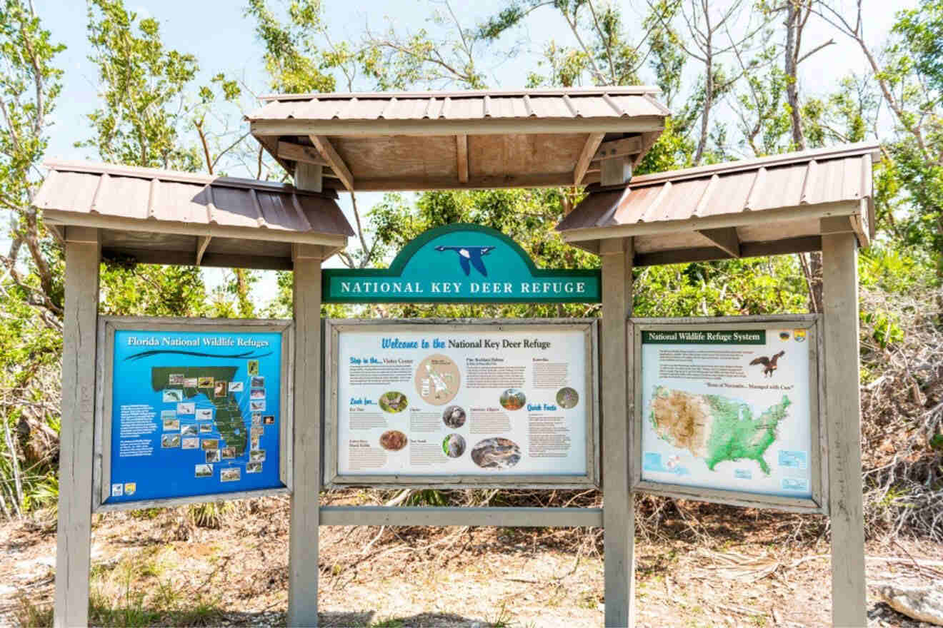 informational board at the National Key Deer Refuge 