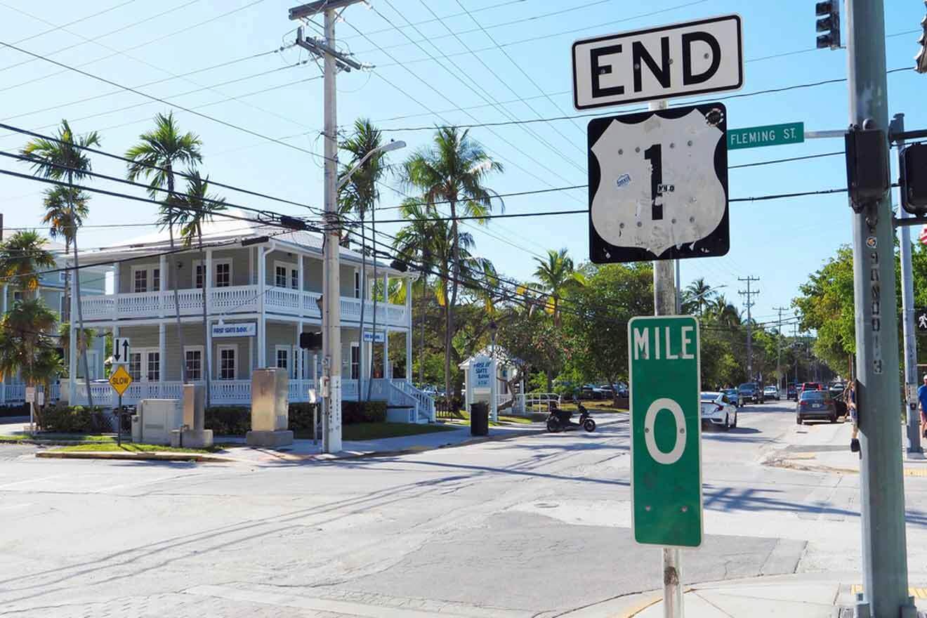 image of Mile 0 in downtown Key West