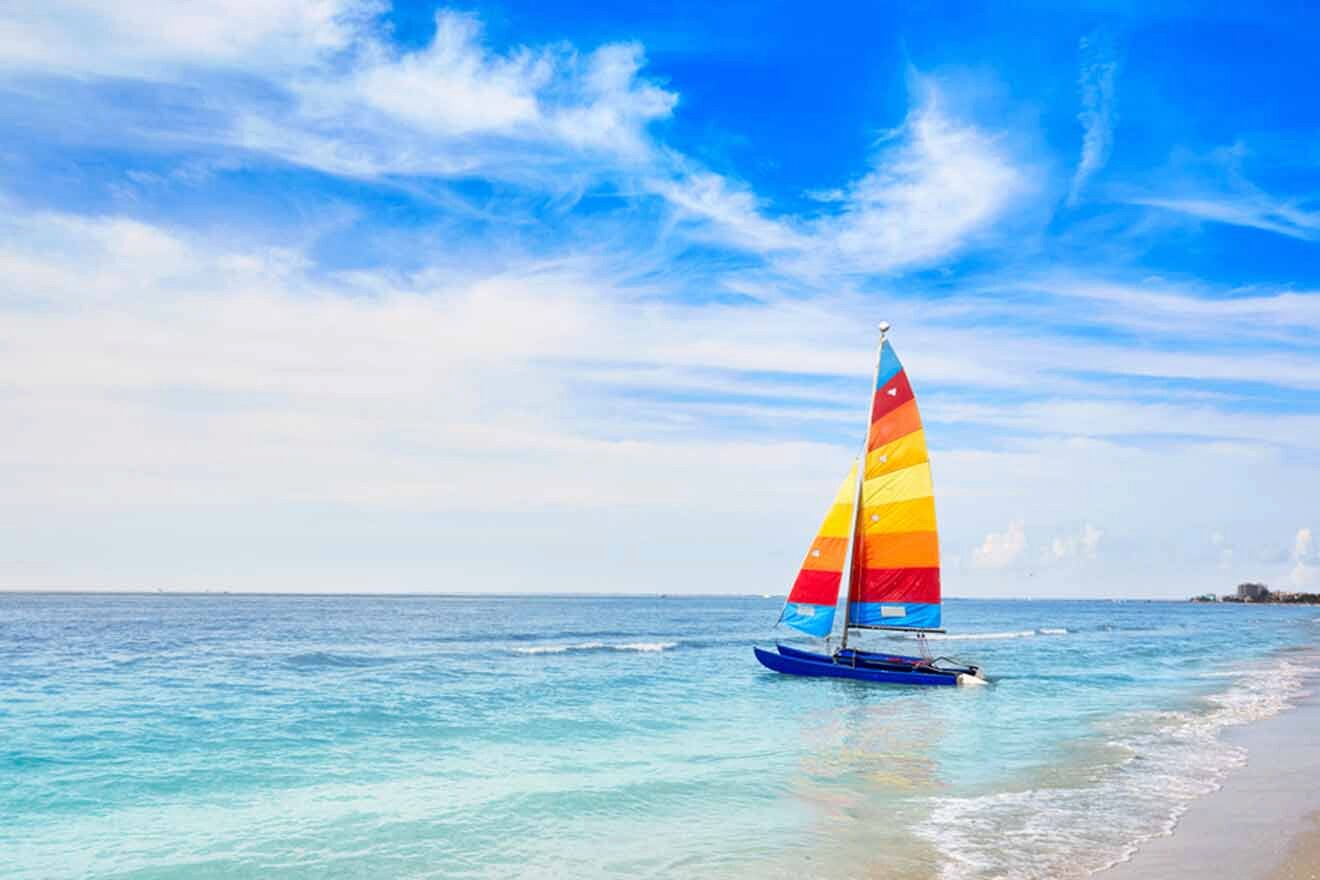 sailboat on the beach