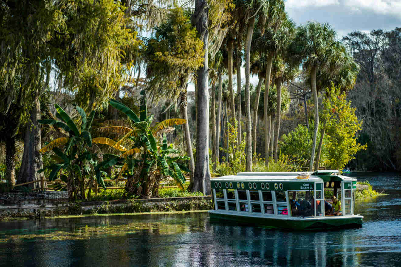 boat on the water in Silver Springs