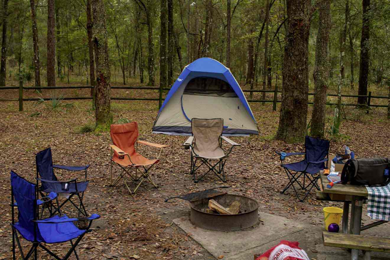 tent in a camping site 